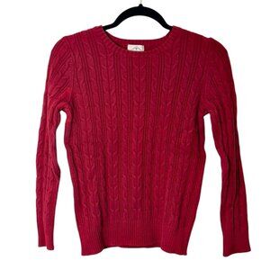 Red Cable Knit‎ Y2K Clean Girl Sweater